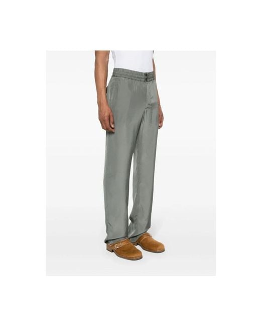 Trousers > straight trousers Dries Van Noten pour homme en coloris Gray