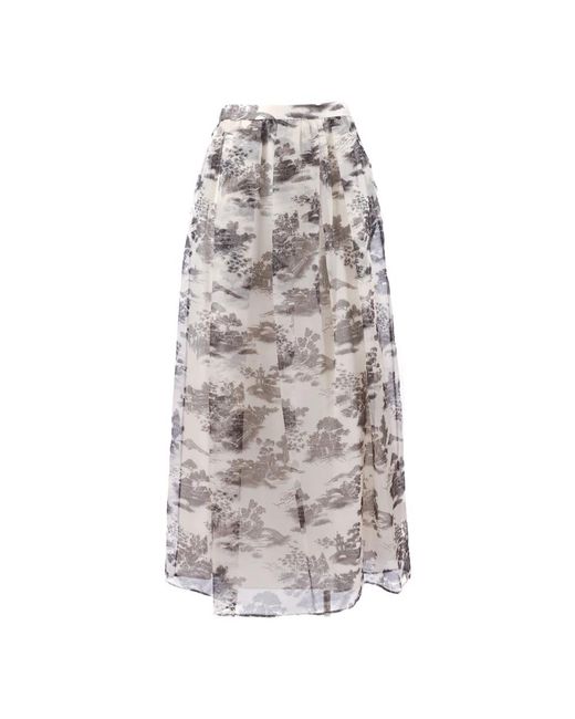 Max Mara Gray Maxi Skirts