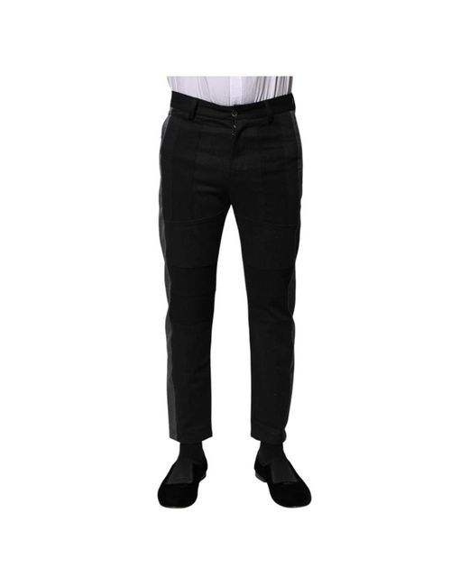 Dolce & Gabbana Black Suit Trousers for men