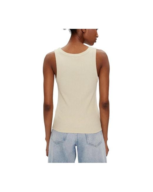Calvin Klein Blue Sleeveless Tops