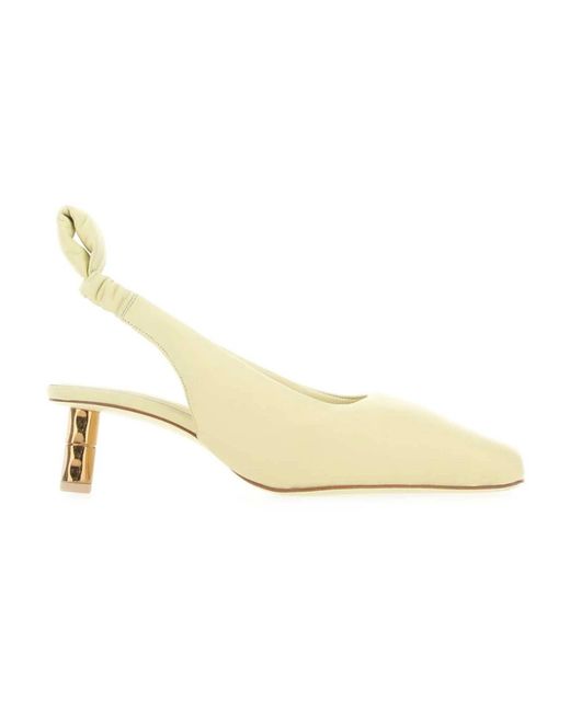 Boyy Schoenen ,Geel ,Leer Pastelgele Puffy Leren Pumps in het Metallic