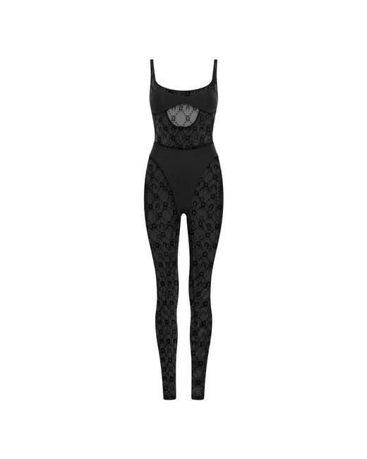MARINE SERRE Black Jumpsuits