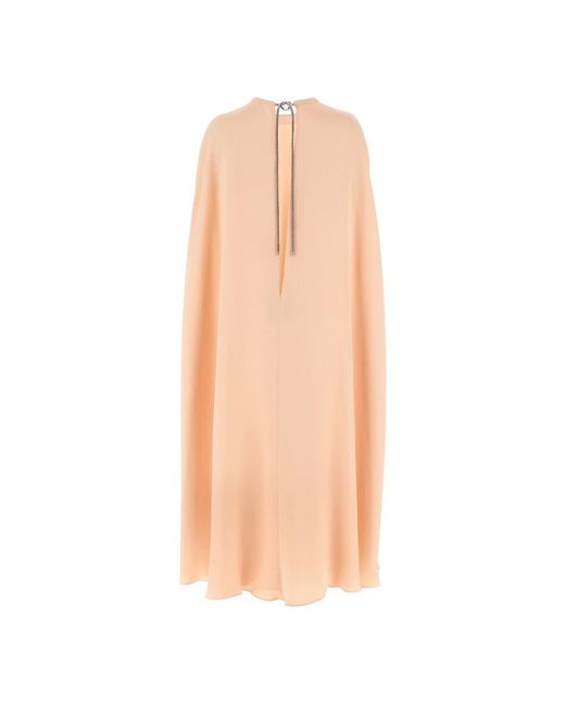 Max Mara Managua Zijden Midi Jurk in het Orange