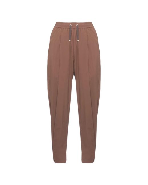 Herno Brown Tapered Trousers
