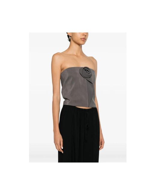 Giorgio Armani Gray Sleeveless Tops