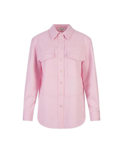 Camisa rosa grain de poudre Alexander McQueen de color Pink