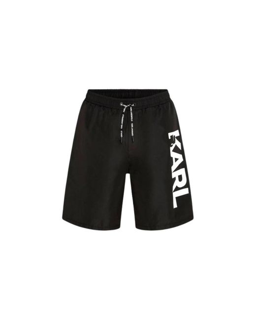 Karl Lagerfeld Black Beachwear for men