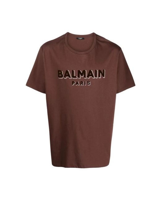 Balmain Brown T-Shirts for men