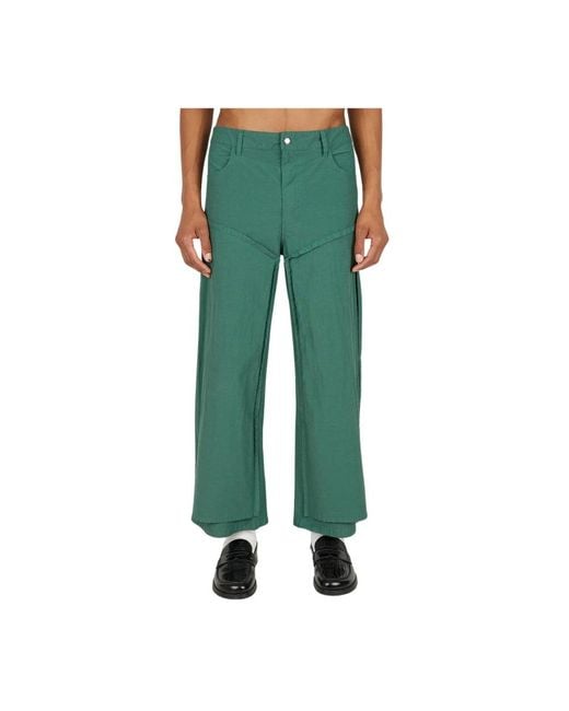 Trousers > wide trousers Eckhaus Latta pour homme en coloris Green
