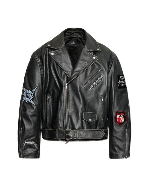 Leather Jackets Represent de hombre de color Black