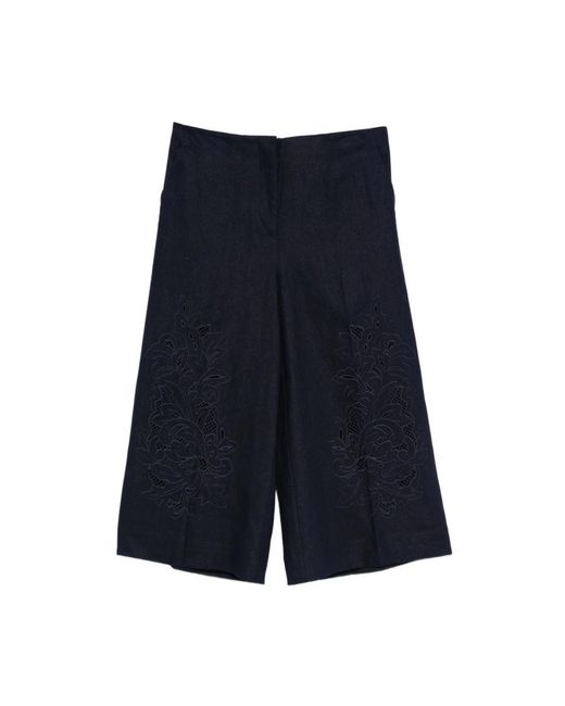 Twinset Blue Cropped Trousers