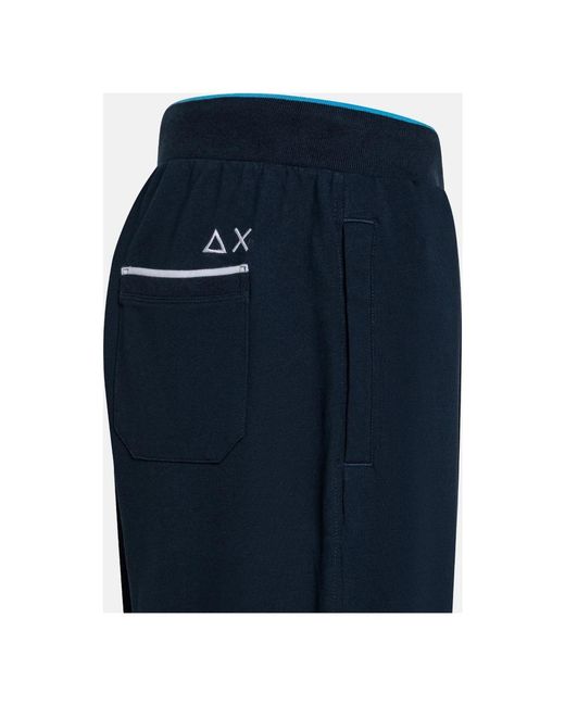 Sun 68 Small Stripes Sweatpants in het Blue voor heren