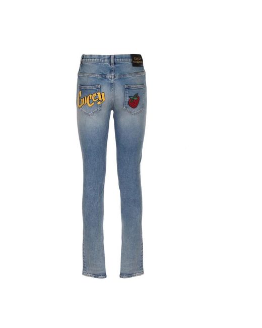 Gucci Blue Blaue stonewashed skinny jeans