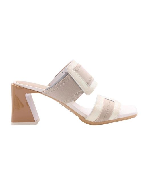 Hispanitas White Heeled Mules