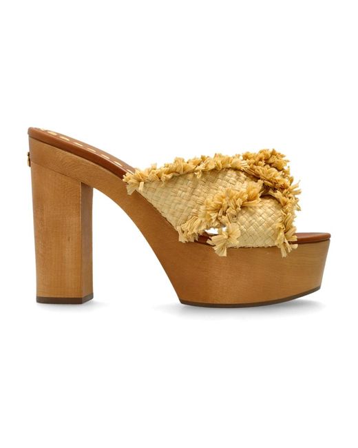 Dolce & Gabbana Yellow Heeled Mules