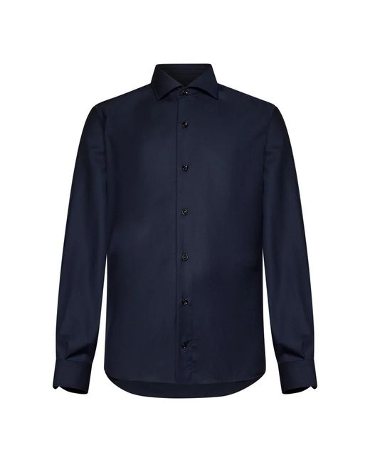 Franzese Collection Blauw Overhemd Voor Mannen in het Blue voor heren