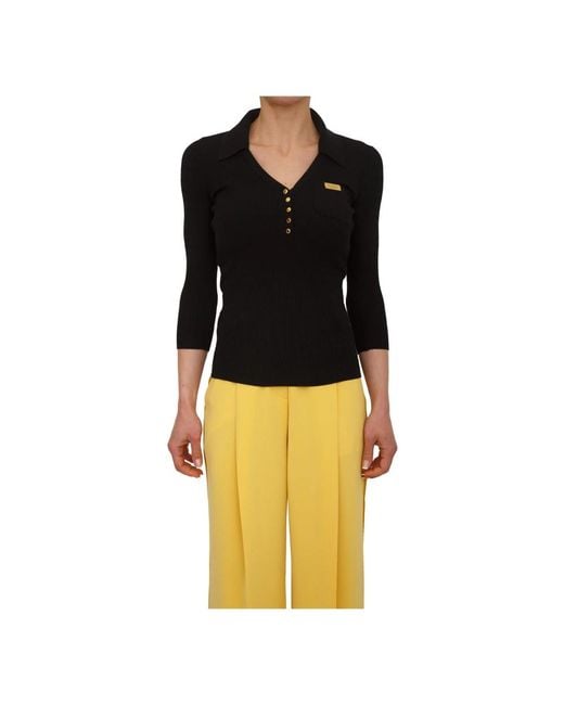 Elisabetta Franchi Black V-Neck Knitwear