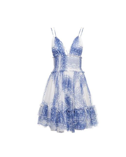 Philosophy Di Lorenzo Serafini Blue Short Dresses