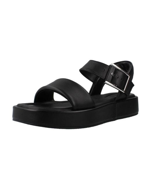Clarks Black Flat Sandalen
