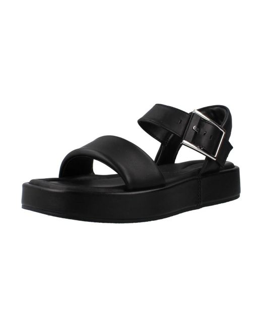 Flat Sandals Clarks en coloris Black