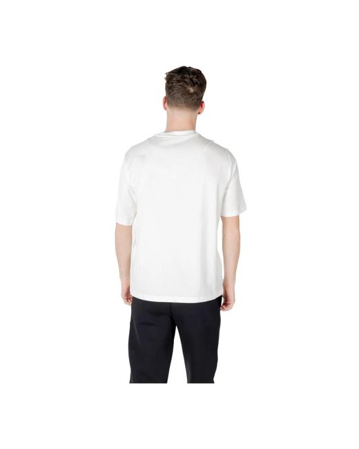 ARMANI EXCHANGE Beiger Print Baumwoll T-Shirt in White für Herren