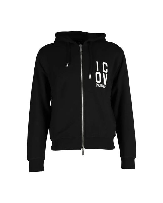 DSquared² Black Zip-Throughs for men