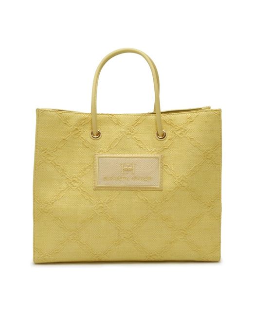 Elisabetta Franchi Yellow Shopping Bags
