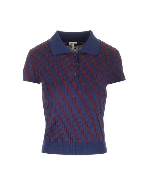 Loewe Stretch Katoen Polo in het Blue