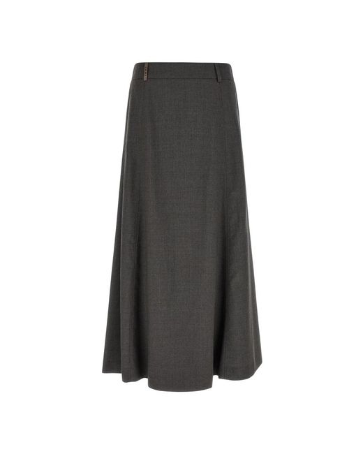 Peserico Gray Midi Skirts