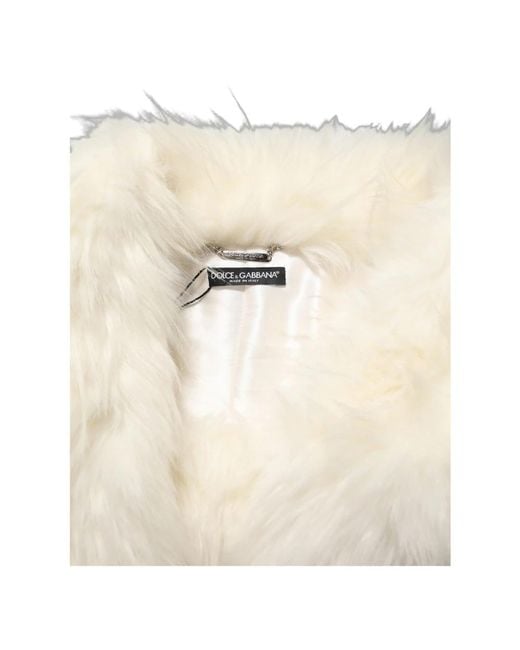 Dolce & Gabbana Natural Faux Fur & Shearling Jackets