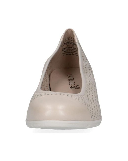Caprice Metallic Ballerina Shoes