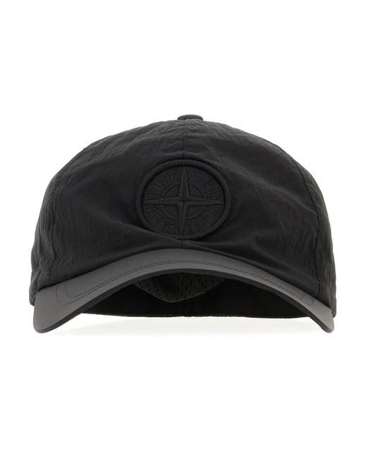 Stone Island Black Hats & Caps for men