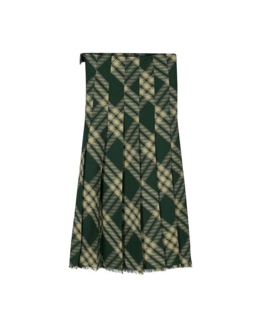Burberry Green Midi Skirts