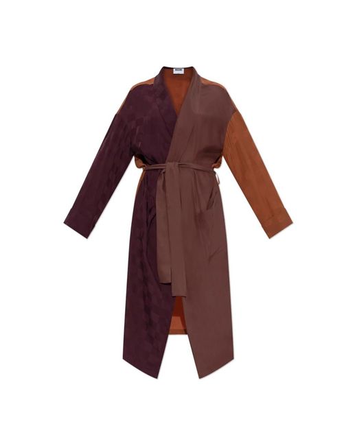 Moschino Jassen ,Bruin ,Satijn Kimono Met Een Riem in het Purple
