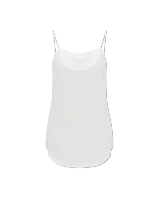 Top a spalline di Balmain in White