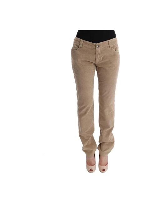 Ermanno Scervino Gray Slim-Fit Trousers