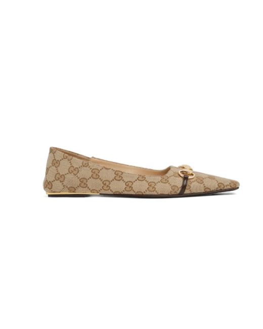 Gucci Natural Ballerina Shoes