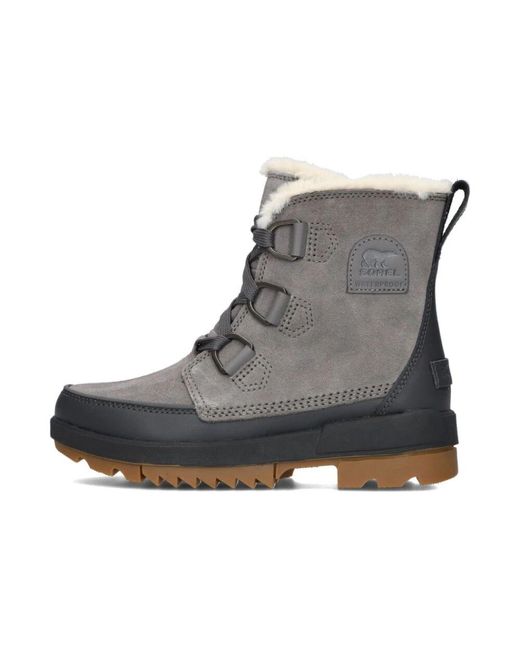 Sorel Black Graue Winter Schnürstiefel