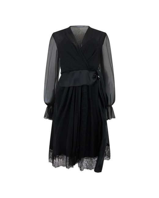 Alberta Ferretti Black Midi Dresses