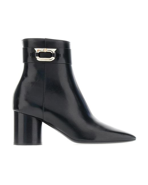 Ferragamo Black Heeled Boots
