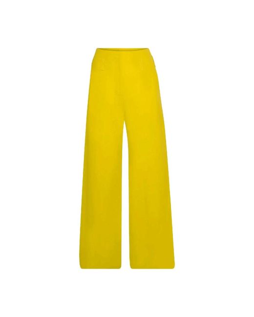 Wide trousers Ulla Johnson de color Yellow