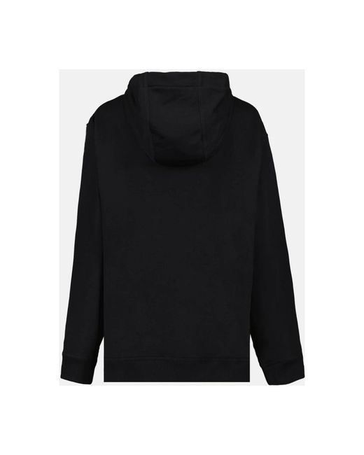 Burberry Black Oversized sweatshirt mit seidenschal