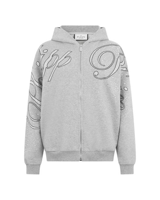 Philipp Plein Gray Zip-Throughs