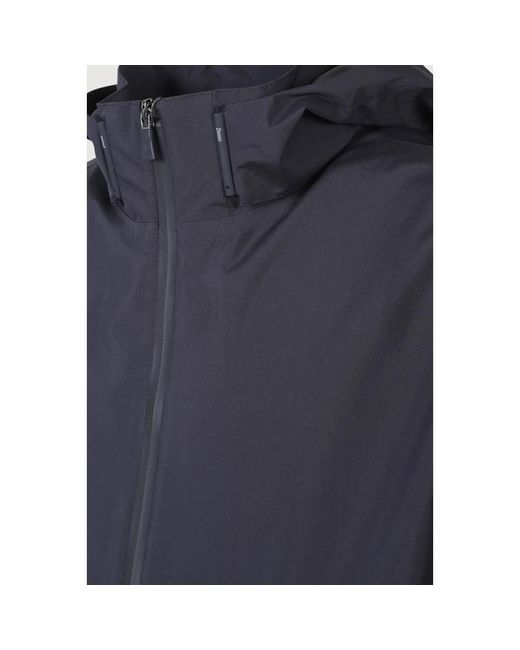 Herno Blue Rain Jackets for men
