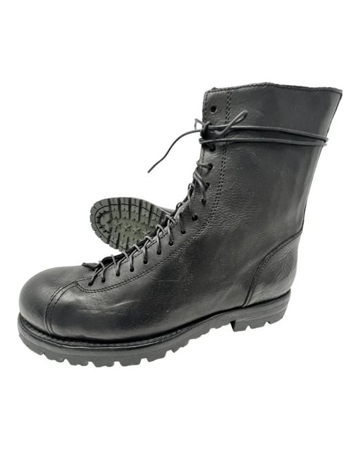 LEMARGO Black Lace-Up Boots for men