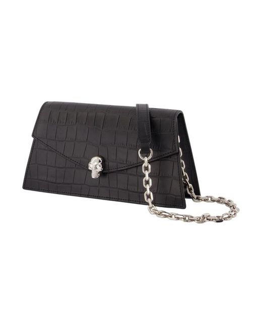 McQueen Black Cross Body Bags