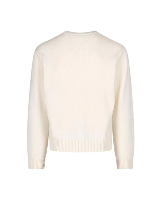 Casablanca White Round-Neck Knitwear for men