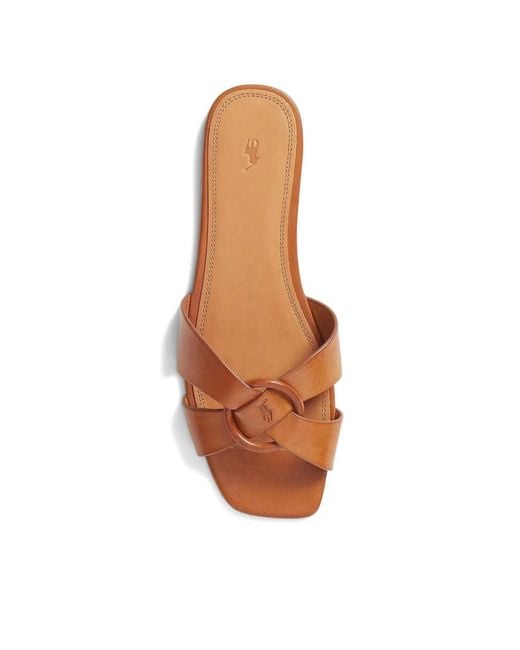 Ralph Lauren Brown Sliders