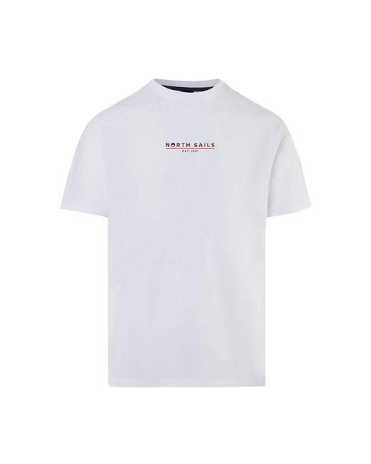 T-shirt con stampa heritage di North Sails in White da Uomo