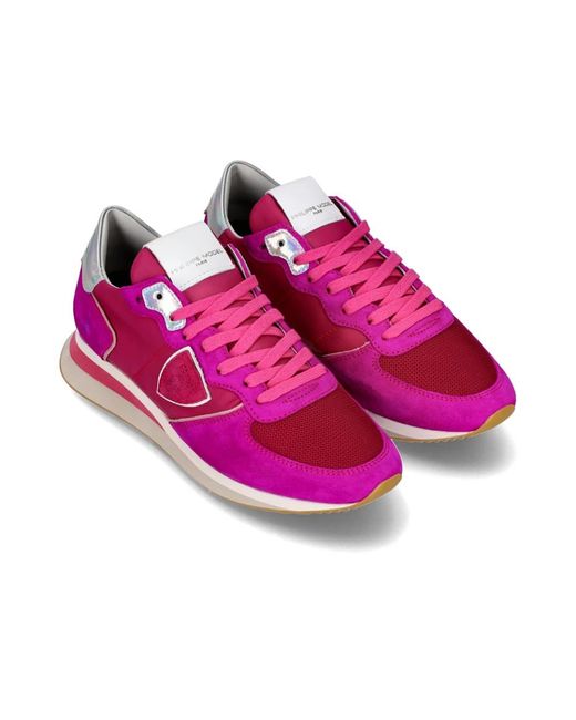 Philippe Model Schoenen ,Roze ,Katoen Sneakers Trpx Running in het Purple